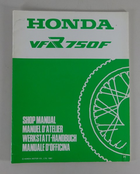 Werkstatthandbuch Ergänzung Workshop Manual Supplement Honda VFR 750 F 1987