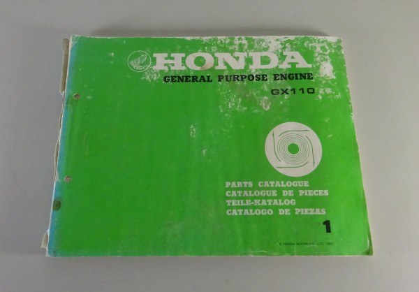 Teilekatalog / Parts Catalog Honda Allzweckmotor GX 110 Stand 1983