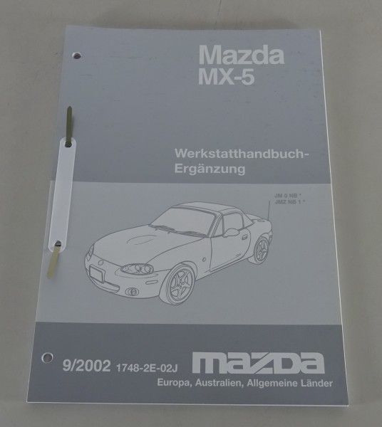Werkstatthandbuch Mazda MX-5 Typ NB Automatik-Getriebe Stand 09/2002