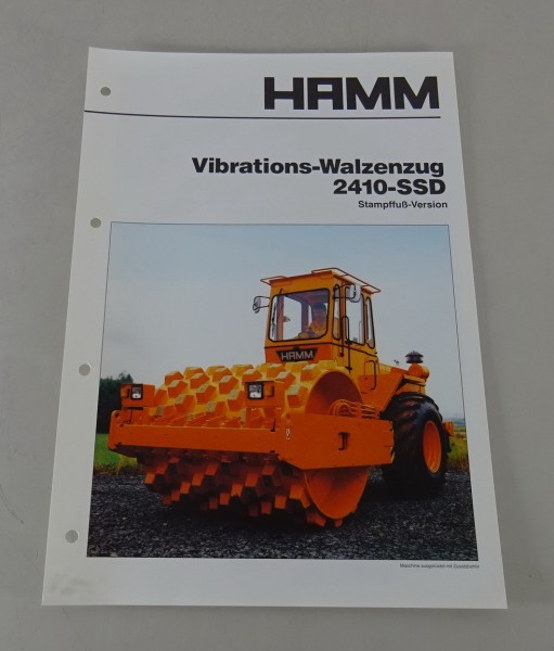 Prospekt / Broschüre HAMM Vibrations-Walzenzug 2410-SSD Stand 06/1986