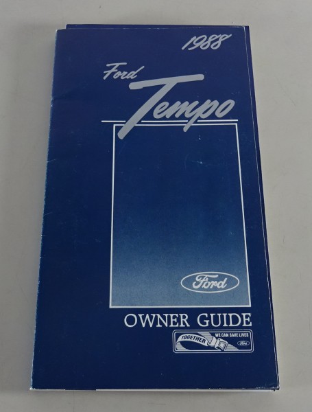 Owner´s Manual / Handbook Ford Tempo Stand 1988