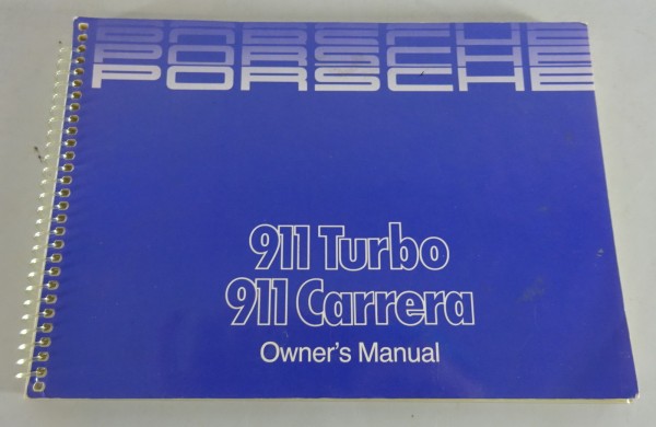 Owner´s Manual / Handbook Porsche 911 Carrera 3,2 Liter Model 1987 original