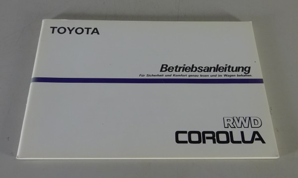 Betriebsanleitung / Handbuch Toyota Corolla FWD Stand 05/1886