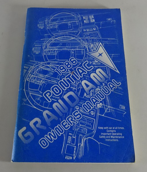 Owner´s Manual / Handbook Pontiac Grand Am Stand 1986