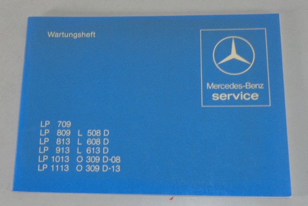 Scheckheft / Wartungsheft Mercedes LP 709 809 813 / L 508 D / O 309 etc. 10/1982