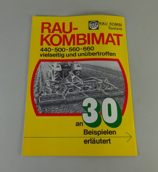 Prospekt / Broschüre Rau-Kombimat Eggen 440 / 500 / 560 / 660 Stand 11/1976
