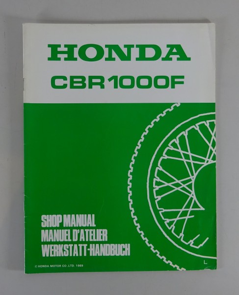 Werkstatthandbuch Ergänzung Workshop Manual Supplement Honda CBR 1000 F von 1989