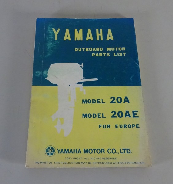 Teilekatalog / Parts List Yamaha Außenborder 20A / 20AE Stand 08/1976