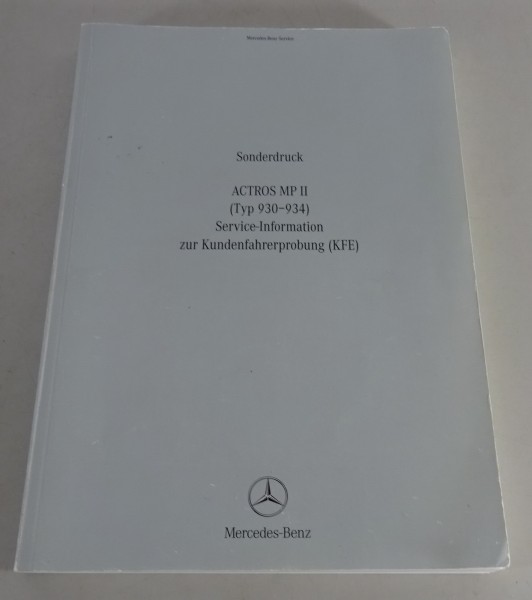 Werkstatthandbuch / Service Info Mercedes-Benz Actros MP II Typ 930-934 von 2002