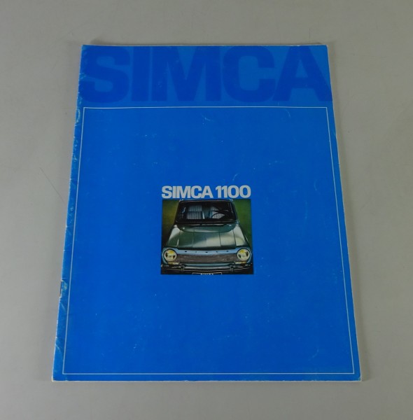 Prospekt / Broschüre Simca 1100 Stand 09/1968 | Französisch