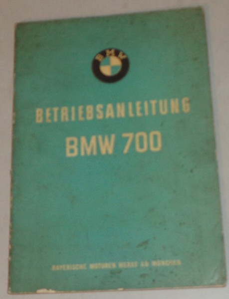 Betriebsanleitung BMW 700 Stand 11/1961