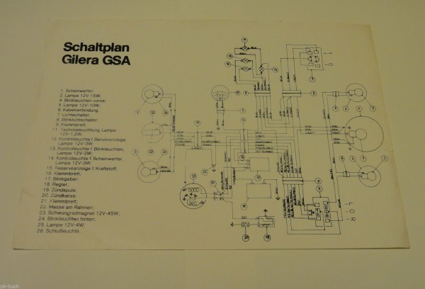 Schaltplan Piaggio Gilera GSA | PK-Buch