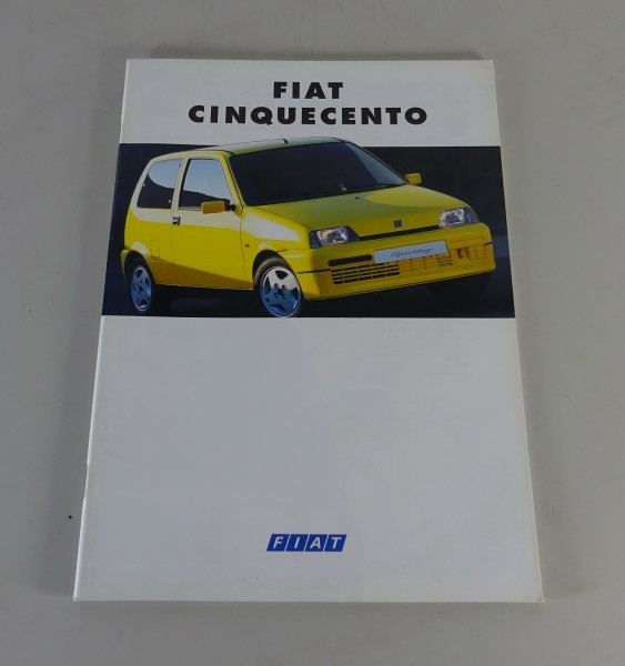 Prospekt / Broschüre Fiat Cinquecento Stand 08/1995