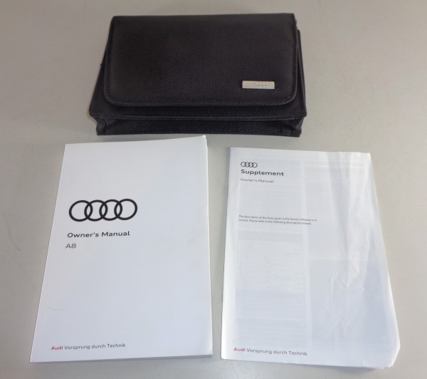 Owner's Manual + Wallet Audi A8 quattro D5 Petrol + Diesel from 10/2017