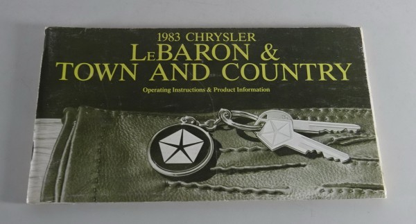 Owner´s Manual / Handbook Chrysler Le Baron / Town & Country Stand 1983