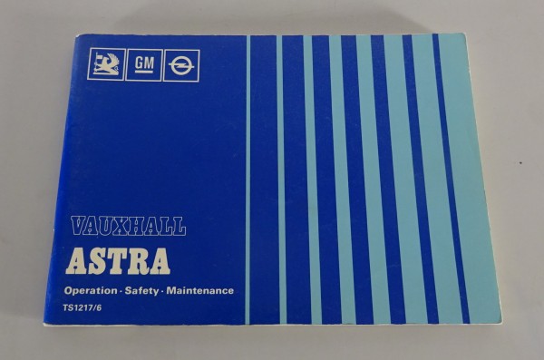 Owner´s Manual / Handbook Vauxhall Astra Mark I from 10/1984