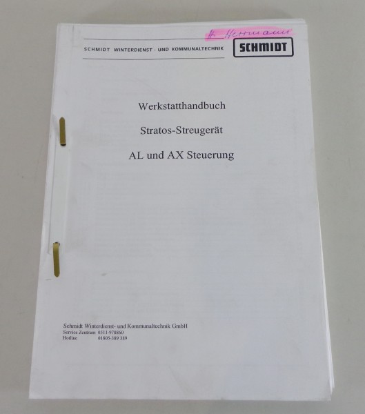 Werkstatthandbuch Schmidt Stratos Streugerät AL und AX Steuerung