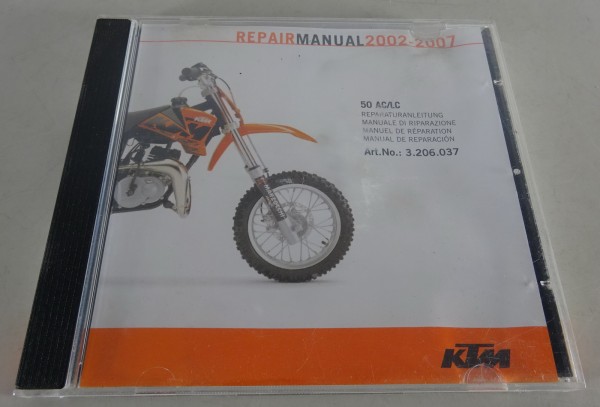 Werkstatthandbuch / Repair Manual KTM 50 AC / LC Baujahre 2002 - 2007