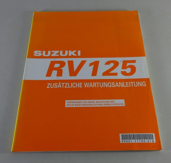Werkstatthandbuch / Wartungsanleitung Suzuki RV125 / K7 Stand 09/2006