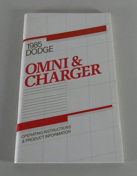 Owner´s Manual / Handbook Dodge Omni / Charger Stand 1985