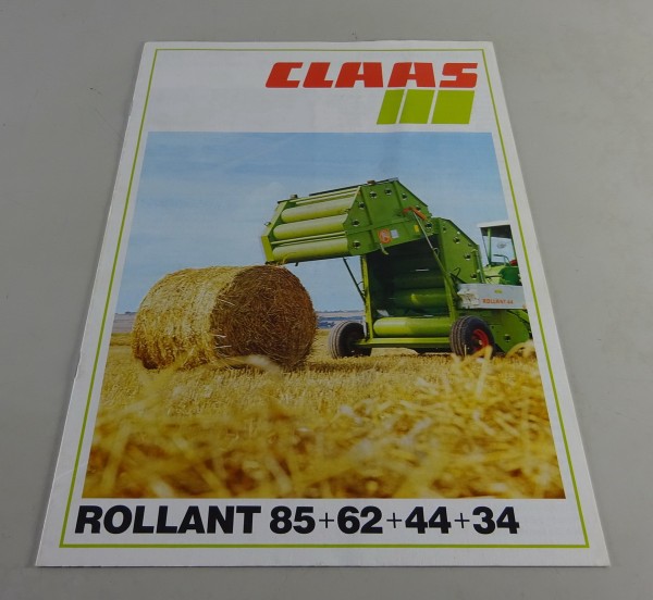 Prospekt / Broschüre Claas Rundballenpresse Rollant 85 + 62 + 44 + 34 Stand 09/1983
