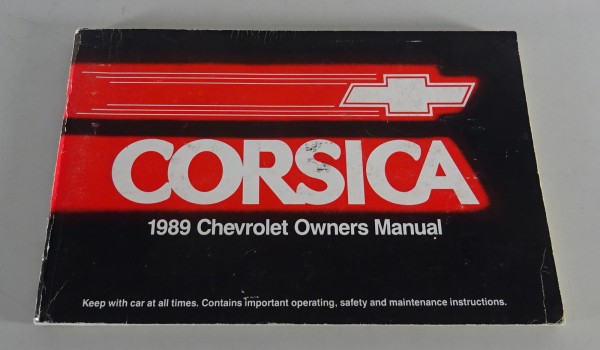 Owner´s Manual / Handbook Chevrolet Corsica Stand 1989