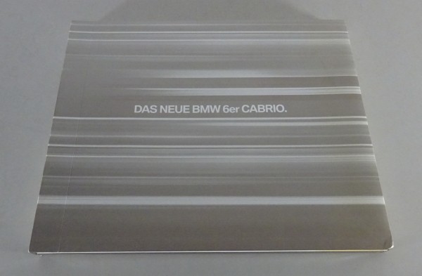 Pressemappe BMW 6er 640i / 650i F13 Cabrio Stand ca. 2011 / 2012