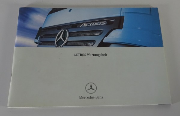 Scheckheft / Wartungsheft blanko Mercedes-Benz Actros Typ 930 Stand 10/2002