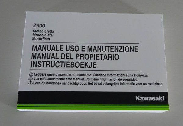 Uso e Manutenzione / Manual del Propietaro Kawasaki Z 900 / ZR 900 BJ edid 2017