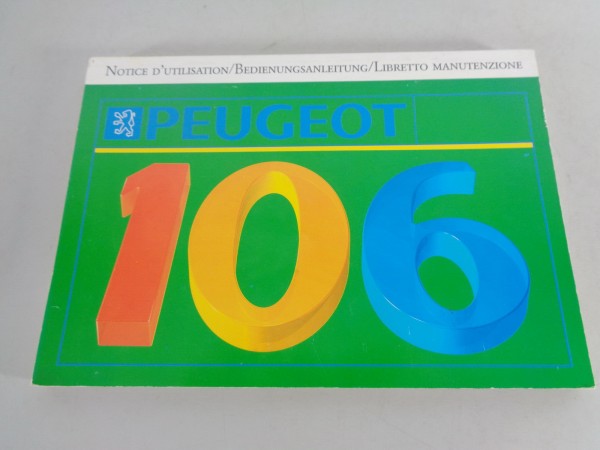 Betriebsanleitung / Handbuch Peugeot 106 Stand 10/1991