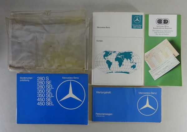 Bordmappe + Betriebsanleitung Mercedes S-Klasse W116 280 350 450 S SE SEL 3/1978