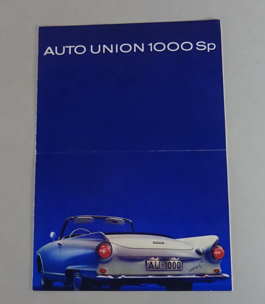Prospekt / Broschüre Auto Union 1000 Sp ca. 1962