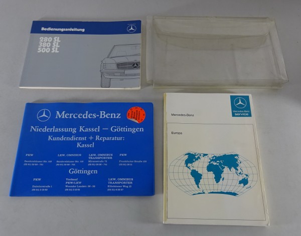 Bordmappe + Betriebsanleitung Mercedes-Benz R 107 280SL / 380SL / 500SL von 1983