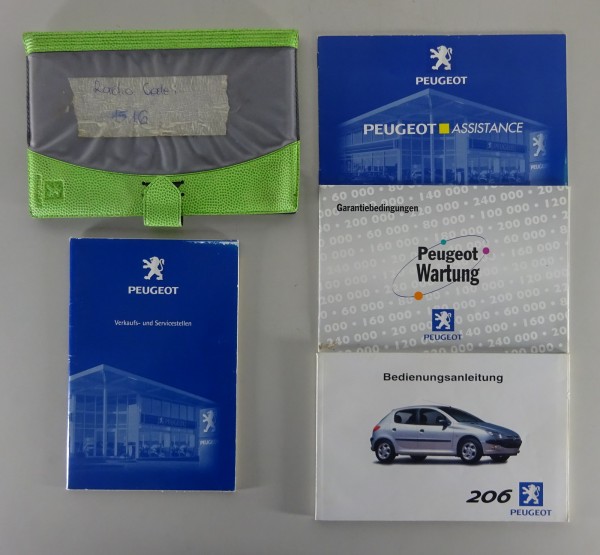 Bordmappe + Betriebsanleitung Peugeot 206 von 03/1999