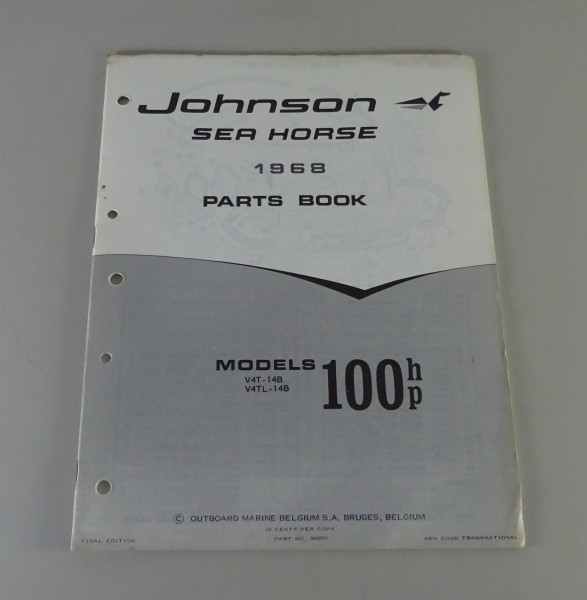 Teilekatalog OMC Johnson Outboards 100 PS Models von 1968