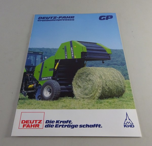 Prospekt / Broschüre Deutz-Fahr Großballenpresse GP 2.30 / GP 2.50 Stand 11/1985