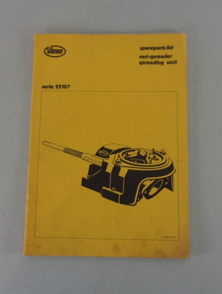 Teilekatalog Vicon Streueinheitverteiler Serie 22107