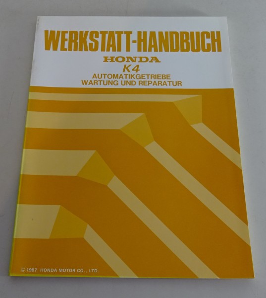 Werkstatthandbuch Honda K4 Automatikgetriebe Wartung und Reparatur Stand 08/1987