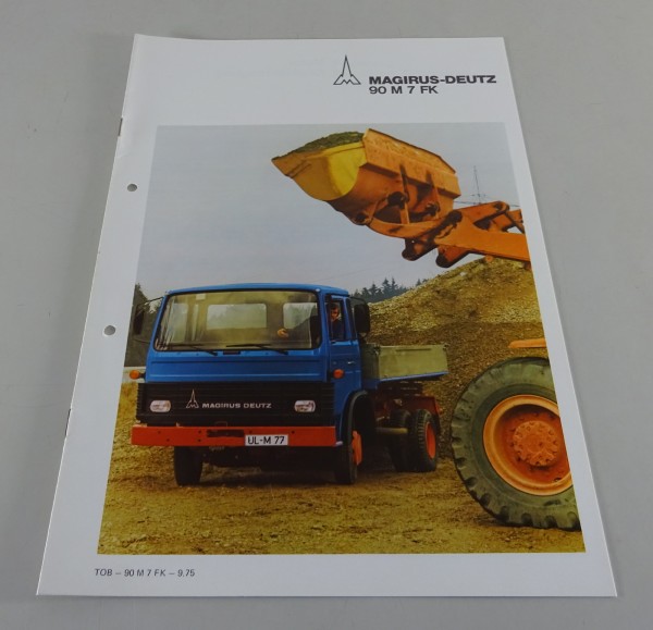 Prospekt Magirus-Deutz LKW 90 M 7 FK Frontlenker Pritsche Stand 09/1975