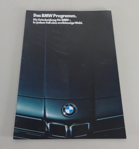 Prospekt / Broschüre BMW E30 / E28 / E24 inkl. M / E23 Stand 02/1985