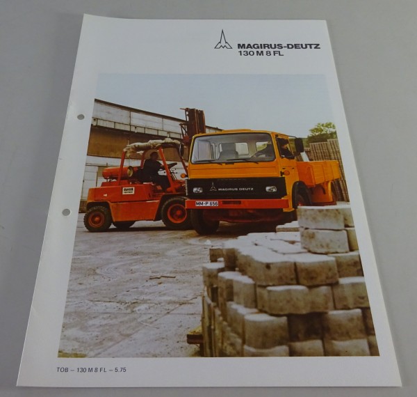 Prospekt / Broschüre Magirus-Deutz LKW 130 M 8 FL Frontlenker von 5/1975