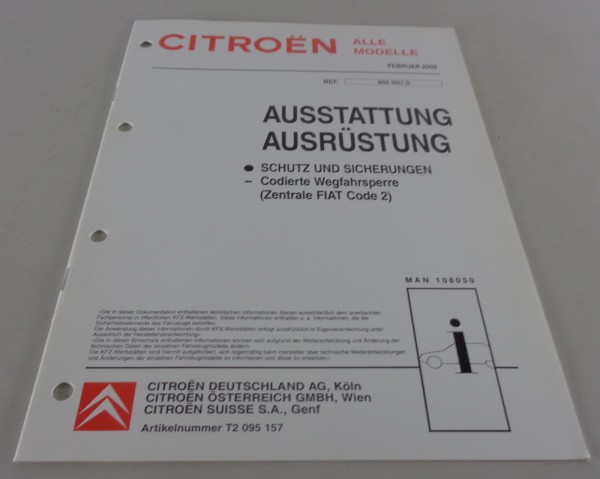 Werkstatthandbuch Citroen Ausstattung / Ausrüstung Schutz und Sicherungen