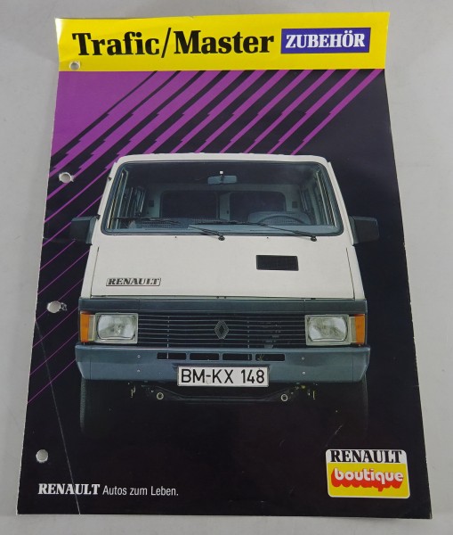 Prospekt / Zubehörkatalog Renault Trafic & Master Stand 09/1986