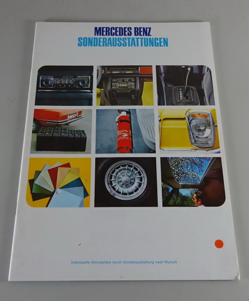 Prospekt Mercedes-Benz Sonderausstattungen R107 / W116 / W118 von 12/1974