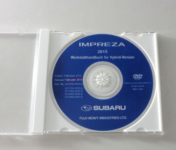 Werkstatthandbuch auf DVD Subaru Impreza Hybrid - Version Mj. 2015 Stand 02/2015