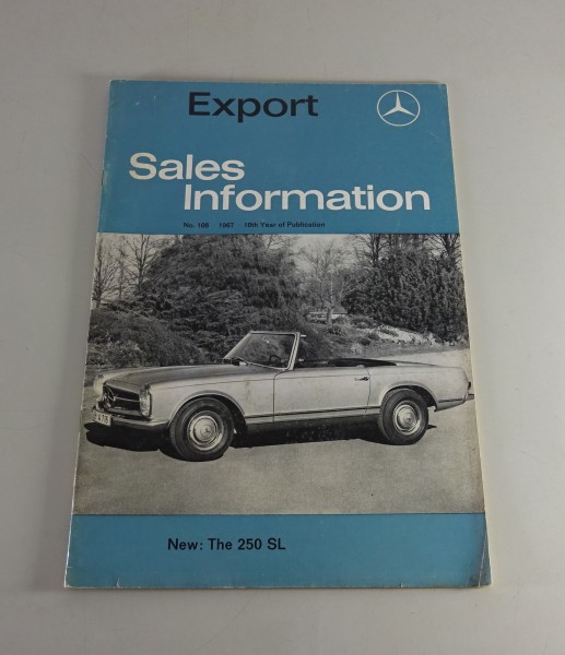 Prospekt Mercedes-Benz R113, W100, W11, LP608 - Export Sales Information v. 1967