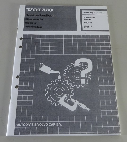 Werkstatthandbuch Reparatur Volvo 440 / 480 Elektrische Anlage - ab 1986