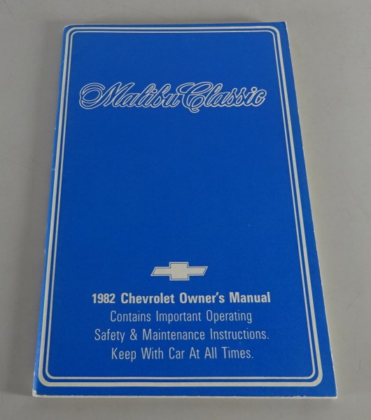 Owner´s Manual / Handbook Chevrolet Malibu Classic Stand 1982