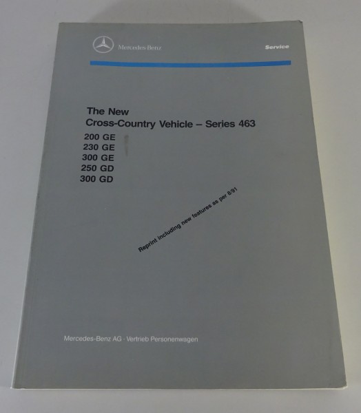Workshop Manual Mercedes G-Modell W463 230 GE 300 GE 250 GD 300 GD from 08/1991