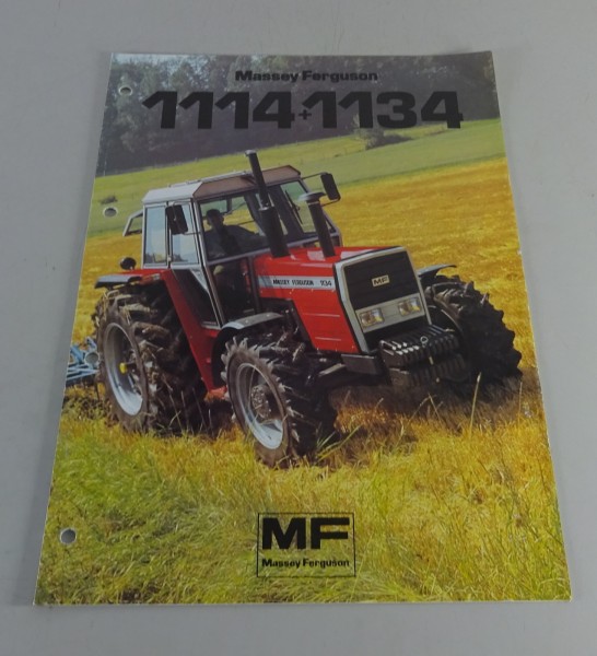 Prospekt / Broschüre Massey Ferguson Großschlepper MF 1114 / 1134 von 02/1985